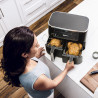 Двоен фритюрник с горещ въздух Ninja AF451EU, 2470W, 9.5 л, 6 програми, Независими зони, Синхронизация, Черен