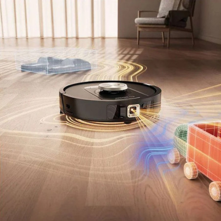Прахосмукачка робот Shark PowerDetect Max RV2800ZEEU, 650W, 0.3 л, 372 м2, 360 LiDAR, Автономия до 110 мин, Wet Edge Detect, Черен