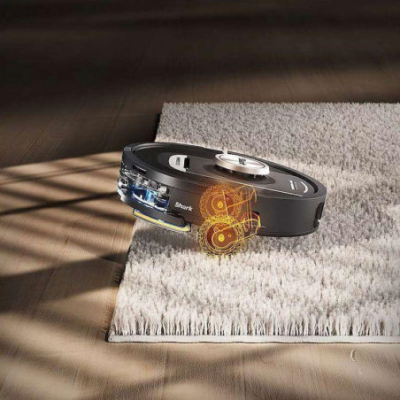 Прахосмукачка робот Shark PowerDetect Max RV2800ZEEU, 650W, 0.3 л, 372 м2, 360 LiDAR, Автономия до 110 мин, Wet Edge Detect, Черен