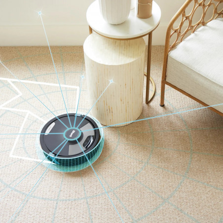 Прахосмукачка робот Shark Matrix Plus RV2620WAEU, 650 W, 0.3 л, 360 LiDAR, Автономия до 110 мин, Matrix Clean, Черен