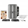 Двоен фритюрник с горещ въздух Ninja SL451EU, 2470W, 9.5 л, Цифров термометър, 2 кошници, 6 програми, Max Crisp, Sync & Match, Сив
