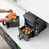 Двоен фритюрник с горещ въздух Ninja SL451EU, 2470W, 9.5 л, Цифров термометър, 2 кошници, 6 програми, Max Crisp, Sync & Match, Сив