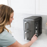 Двоен фритюрник с горещ въздух Ninja SL451EU, 2470W, 9.5 л, Цифров термометър, 2 кошници, 6 програми, Max Crisp, Sync & Match, Сив