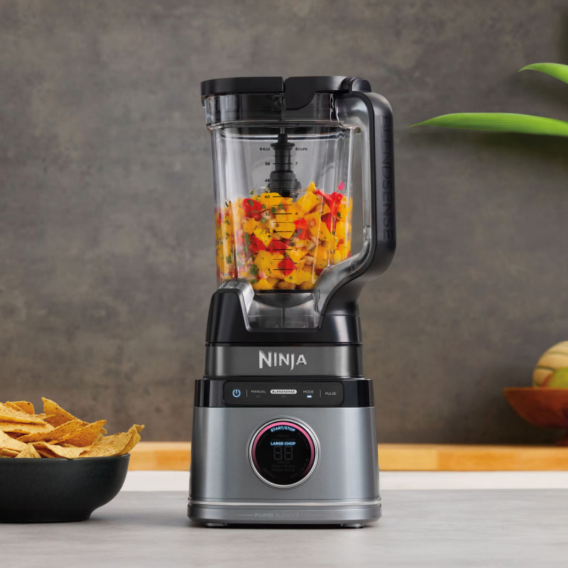 Блендер Ninja Detect Pro TB201EU, 1200W, 2.1 л, 14 скорости, Таймер, LED дисплей, Без BPA, Черен/сив