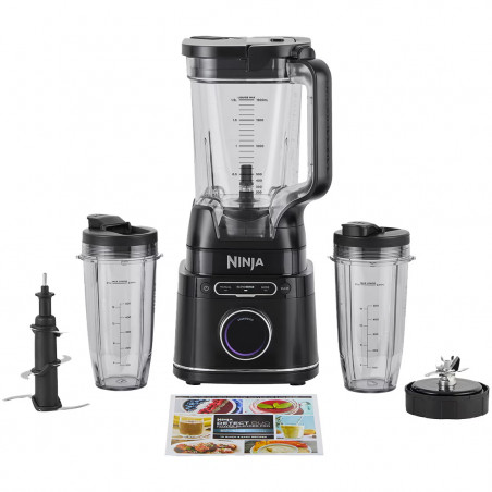 Блендер Ninja Detect Power Pro & Single Serve TB301EU, 1200W, 2.1 л, 10 скорости +импулси, BlendSense, Torque Detect, Таймер, Разпознаване на съставки, Черен