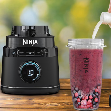 Блендер Ninja Detect Power Pro & Single Serve TB301EU, 1200W, 2.1 л, 10 скорости +импулси, BlendSense, Torque Detect, Таймер, Разпознаване на съставки, Черен