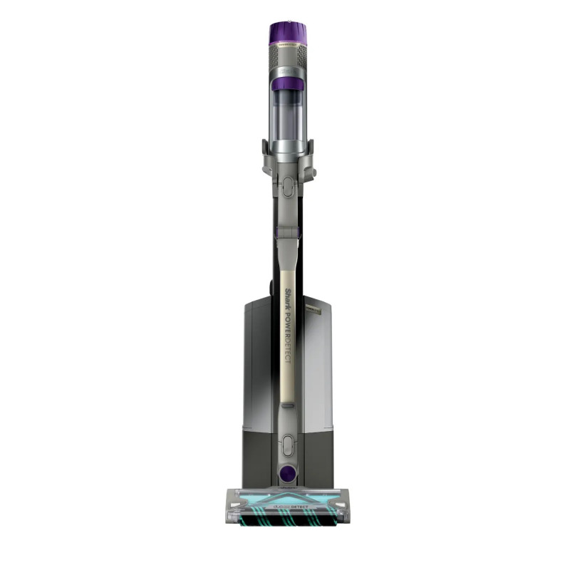 Вертикална прахосмукачка Shark IP3251EUT, 380W, 0.7 л, PowerDetect, Чупещо се рамо, Автономия 70 минути, Сив/Лилав