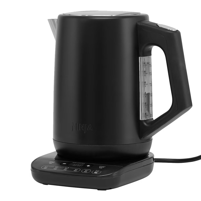 Електрическа кана Ninja KT200EU, 3000W, 1.7 л, 40-100 C, Поддържане на топлината,Кипване за 50 секунди, Цифров контролен панел, Черен