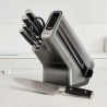 Комплект кухненски ножове с точило Ninja K32014EUUK, 6 части, StaySharp, Ергономичен дизайн, Сребрист/черен