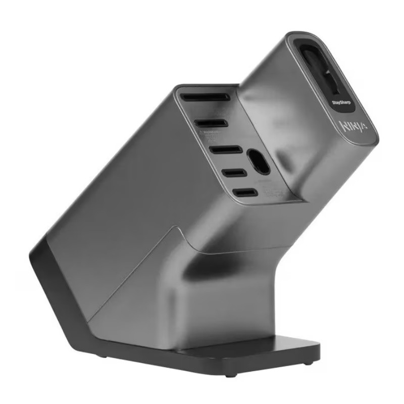 Комплект кухненски ножове с точило Ninja K32014EUUK, 6 части, StaySharp, Ергономичен дизайн, Сребрист/черен
