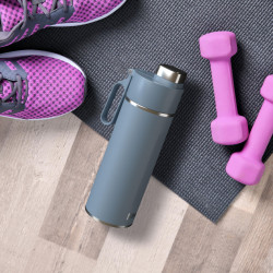 Термос Ninja DW2401EUUKBL, 700 мл, Подходящ и за газирани напитки, Тройна термоизолация, Без BPA, Топло до 8ч, Студено до 24ч, Син