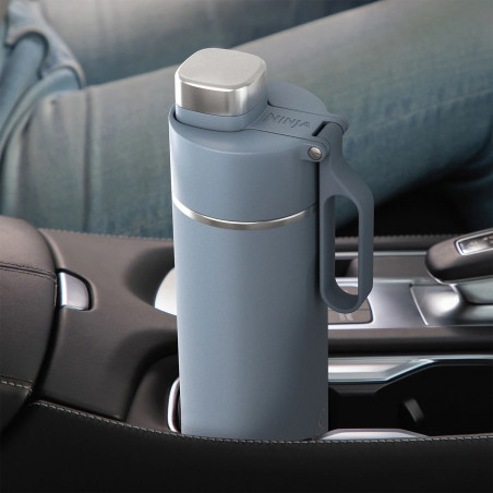 Термос Ninja DW2401EUUKBL, 700 мл, Подходящ и за газирани напитки, Тройна термоизолация, Без BPA, Топло до 8ч, Студено до 24ч, Син