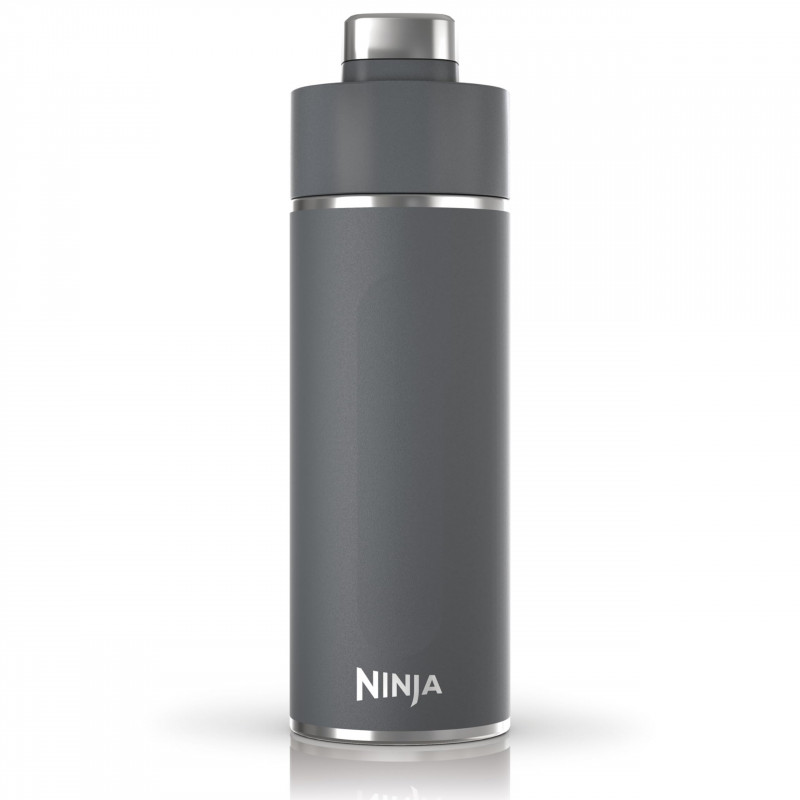 Термос Ninja DW2401EUUKGY, 700 мл, Подходящ и за газирани напитки, Тройна термоизолация, Без BPA, Топло до 8ч, Студено до 24ч, Сив