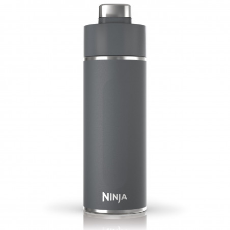 Термос Ninja DW2401EUUKGY, 700 мл, Подходящ и за газирани напитки, Тройна термоизолация, Без BPA, Топло до 8ч, Студено до 24ч, Сив