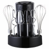 Миксер Rosberg R51110KB, 300 W, 5 скорости + Турбо, Поставка за аксесоари, Черен/сребрист
