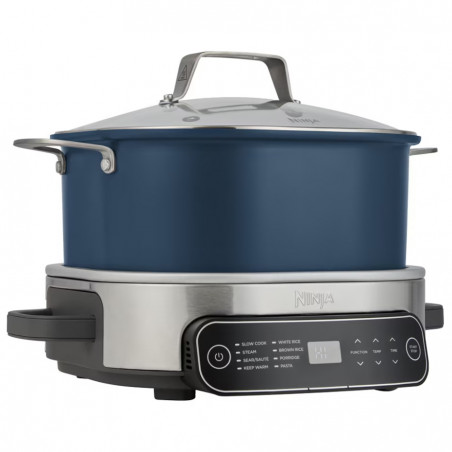 Мултикукър Ninja MC1101EU, 1400W, 6 л, 8 програми, Таймер, Студени дръжки и основа, Среднощно синьо