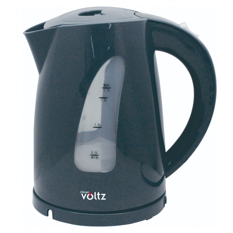 Електрическа кана Oliver Voltz OV51230B, 2200W, 1.7 л, Светлинен индикатор, Безжична, Сив металик