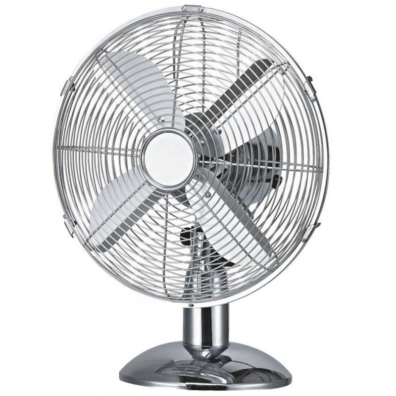 Настолен вентилатор Finlux FSF-1235-SS, 50W, 30 см, 3 скорости, Неръждаема стомана, Инокс