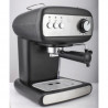 Еспресо машина Crown CEM-1525, 850W, 15 bar, 1.2 л, Подгряване на чаши, Пара, Подвижен резервоар, Крема диск, Черен