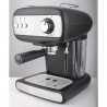 Еспресо машина Crown CEM-1525, 850W, 15 bar, 1.2 л, Подгряване на чаши, Пара, Подвижен резервоар, Крема диск, Черен