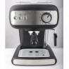 Еспресо машина Crown CEM-1525, 850W, 15 bar, 1.2 л, Подгряване на чаши, Пара, Подвижен резервоар, Крема диск, Черен