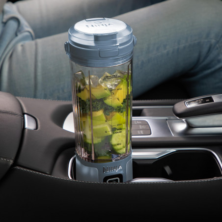 Преносим блендер Ninja Blast BC151EUNV, 7.4W, 530 мл, Стоманен нож с 6 остриета, Трошене на лед, До 10 цикъла, Без BPA, USB-C, Син