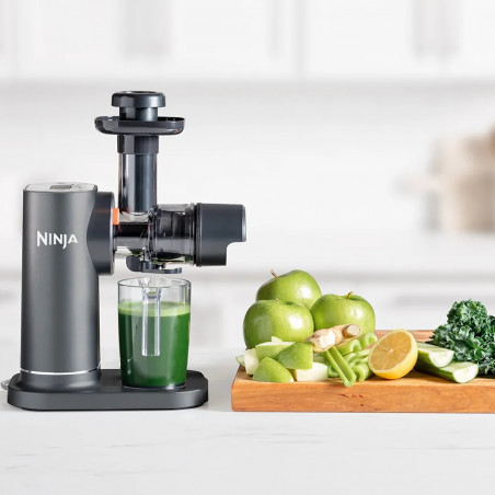Сокоизстисквачка Ninja Cold Press JC151EU, 150W, 700 мл, Студено пресоване, 2 филтъра, Без BPA, Обратна скорост, Черен/сив