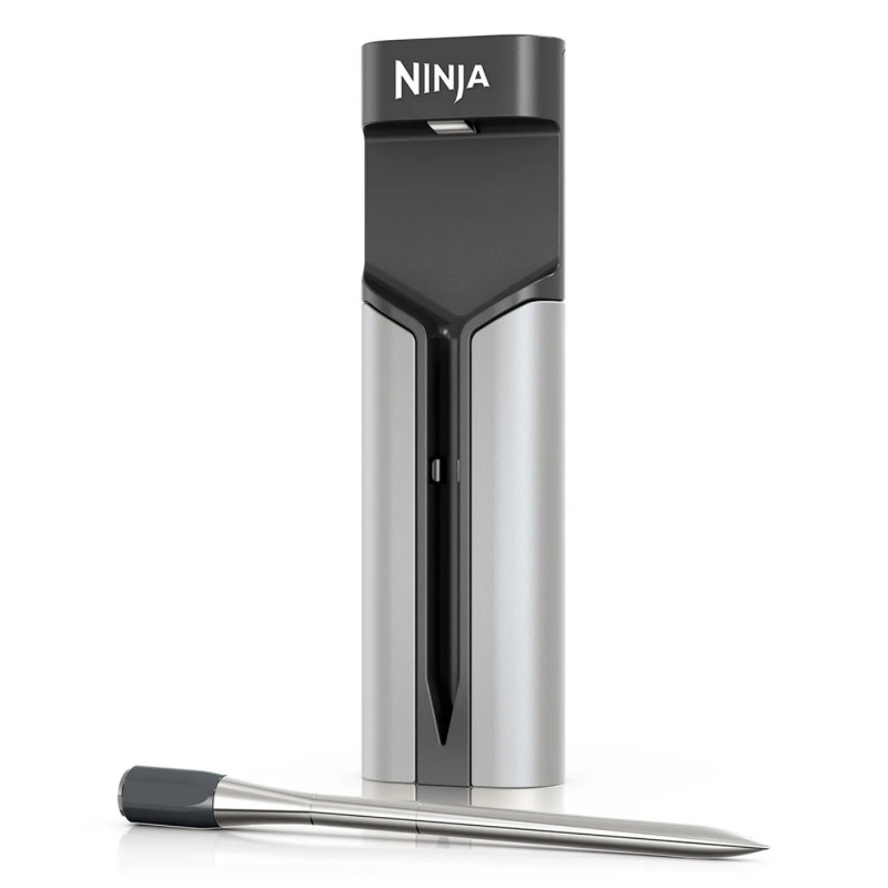 Кухненски термометър Ninja ProChef WP100EU, Bluetooth, Мобилно приложение, Сензор за вътрешна и околна темп, До 370C, Черен/сребрист
