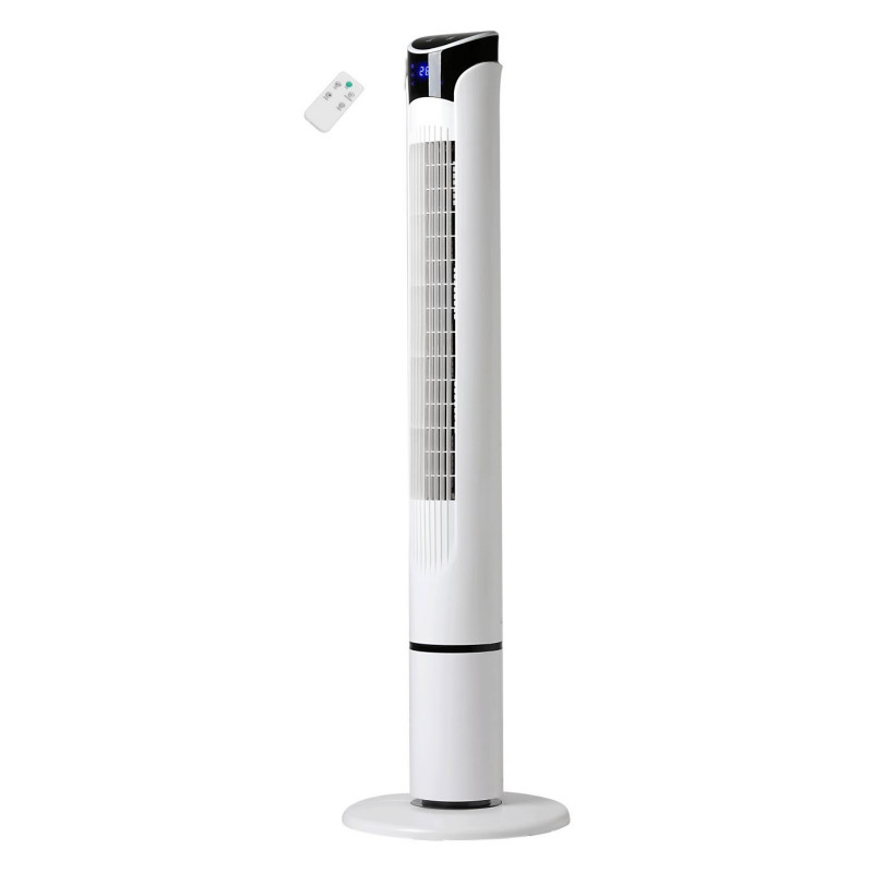 Вентилатор кула Elite ETTF-0332, 45W, 100 см, Таймер, 3 скорости, LED дисплей, Дистанционно, Бял
