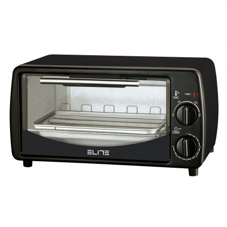 Мини фурна Elite EMO-2509, 650W, 7 л, 2 кварцови нагревателя, От 100 до 250C, Таймер 30 мин, Черен