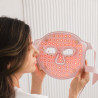 Фототерапевтична маска за лице Beautifly Aura Glam, 220 LED светлини, Колагенова регенерация и антиейдж ефект, 3 интензитета, Охлаждане, USB-C, Розов