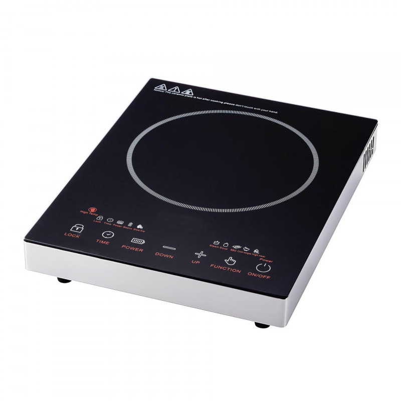 Единичен инфрачервен котлон Elite EFP-1256T, 2200W, LED дисплей, Сензорно управление, Таймер, Черен/сив
