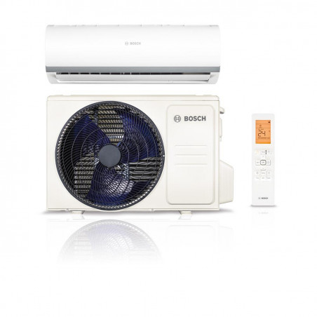Инверторен климатик Bosch CL2000 Set 35 WE, 12000 BTU, 25 м2, A++, R32, Допълнително подгряване, Бял