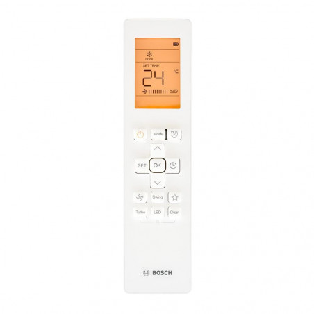 Инверторен климатик Bosch CL2000 Set 35 WE, 12000 BTU, 25 м2, A++, R32, Допълнително подгряване, Бял