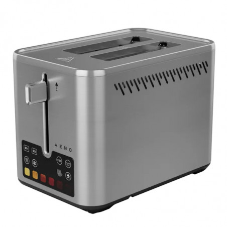 Тостер за хляб AENO ATS0004, 1600W, 2 филии, 6 степени, 3 функции, Подвижна тава за трохи, Инокс