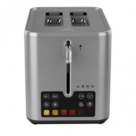 Тостер за хляб AENO ATS0004, 1600W, 2 филии, 6 степени, 3 функции, Подвижна тава за трохи, Инокс