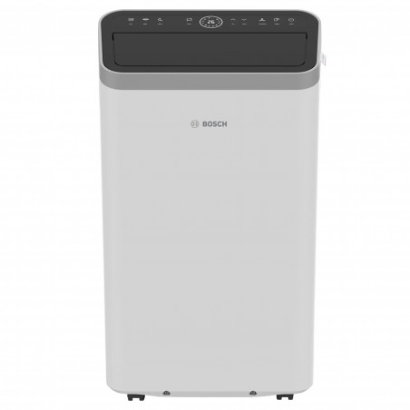 Мобилен климатик Bosch Cool 4000, 9000 BTU, 35 м2, А, Auto Swing, Таймер, LCD дисплей, Нощен режим, Бял/черен