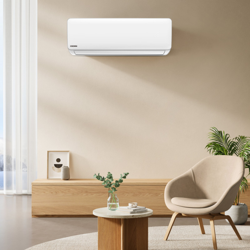 Инверторен климатик Crown CIT-18FO62AS, 18000 BTU, А++, Карбонов и сребърен филтър, Самопочистване, Саморазмразяване, Бял