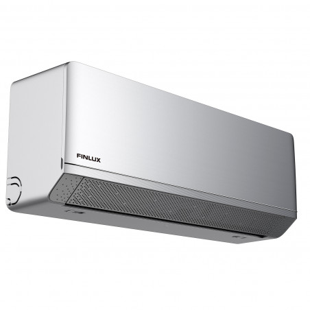 Инверторен климатик Finlux 12FERRO87BRIS, 12000 BTU, А+++, 30 м2, Wi-Fi, Комфортен бриз, 4D обдухване, Нагревател на външно тяло, Инокс
