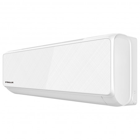 Инверторен климатик Finlux 12LIE55BE, 12000 BTU, 30 м2, Нагревател на външно тяло, 4D обдухване, Работа при -25C, Бял