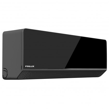 Инверторен климатик Finlux 12TENE87BRIS, 12000 BTU, А+++, 30 м2, Wi-Fi, Плазмен филтър, 4D обдухване, Златно покритие на топлообменника, Черен