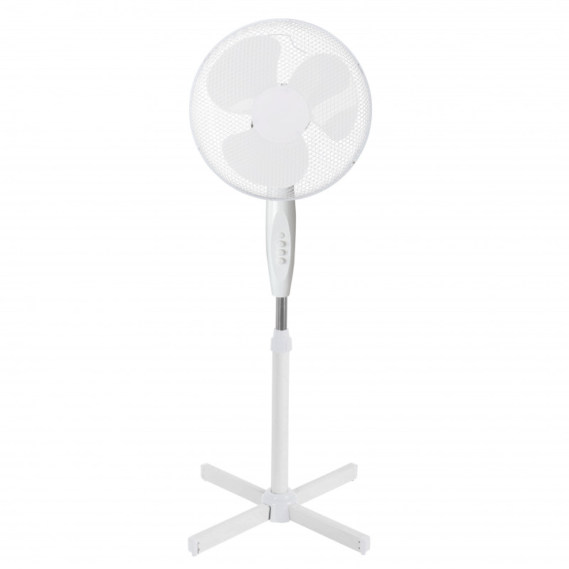 Вентилатор Elite EHSF-0365, 45W, 40 см, 3 скорости, 3 перки, Стоманена решетка, Бял