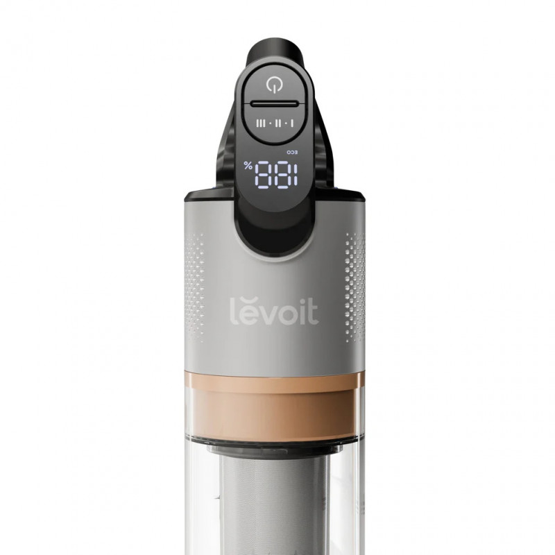 Вертикална прахосмукачка Levoit LVAC-300, 240W, 0.75l, Автономия до 60 мин, Турбо, Четка с LED, Черен/сив