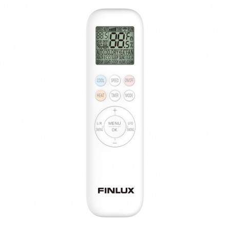 Инверторен климатик Finlux 12QUA58LIS, 12000 BTU, 30 м2, А+++, Wi-Fi, Работа при -25C, Плазмен филтър, Бял