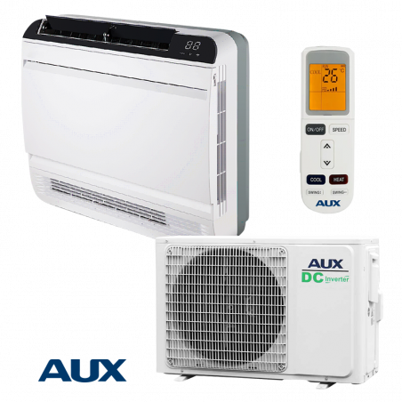 Инверторен климатик AUX AMCO-H18/4R3A + AM2-H18/4DR3S, 18000 BTU, 38 м2, A++, Подово тяло, R-32, Бял