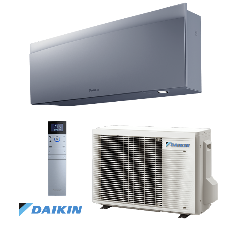 Инверторен климатик Daikin Emura 3 FTXJ20AS + RXJ20A, 7000 BTU, 15 м2, A+++, Wi-Fi, R-32, Тъмносив