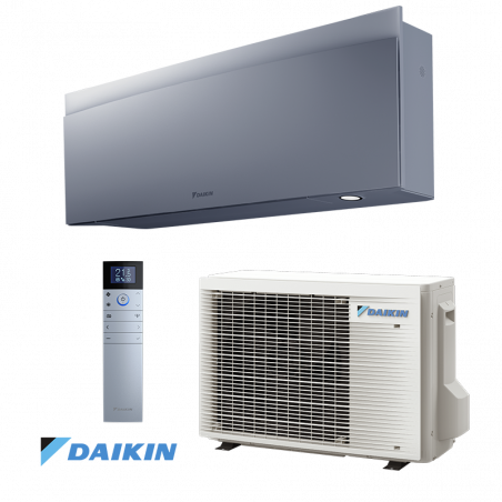 Инверторен климатик Daikin Emura 3 FTXJ20AS + RXJ20A, 7000 BTU, 15 м2, A+++, Wi-Fi, R-32, Тъмносив