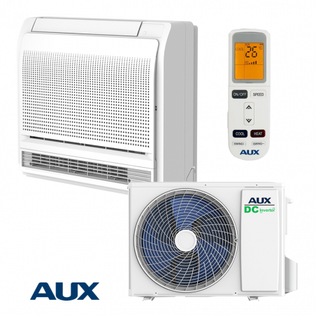 Инверторен климатик AUX AUCO-H18/4R3B + AL-H18/NDR3HB2(U), 18000 BTU, 35 м2, А++, Подово тяло, R-32, Бял