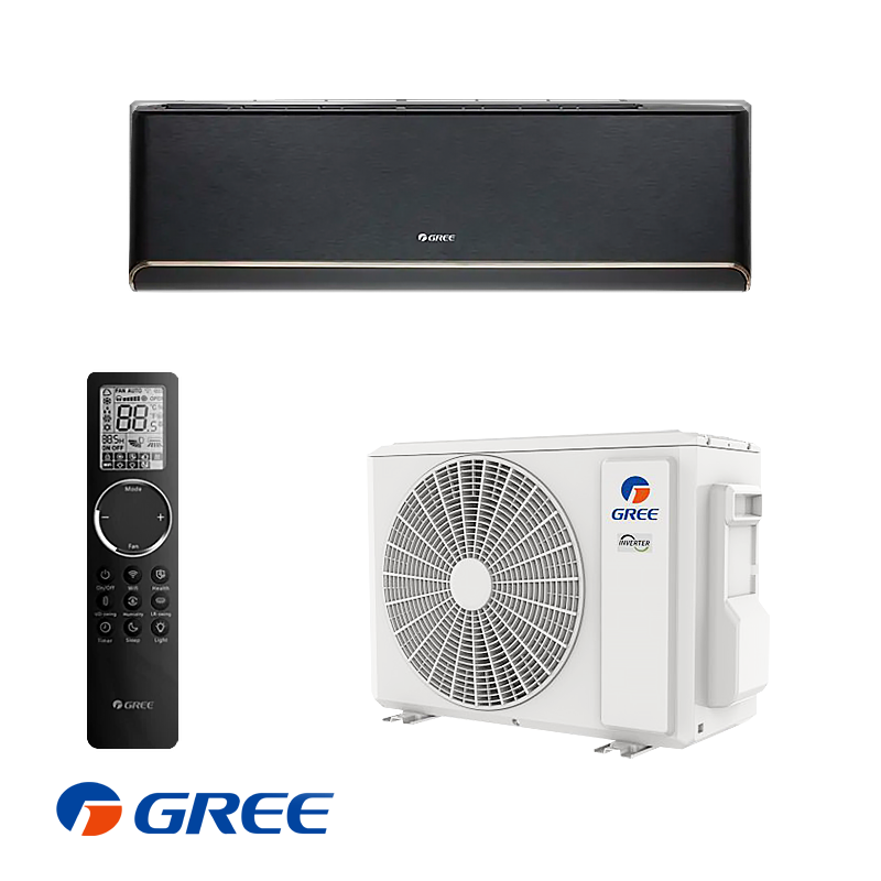 Инверторен климатик Gree Airy GWH09AVCXB-K6DNA1B - черен