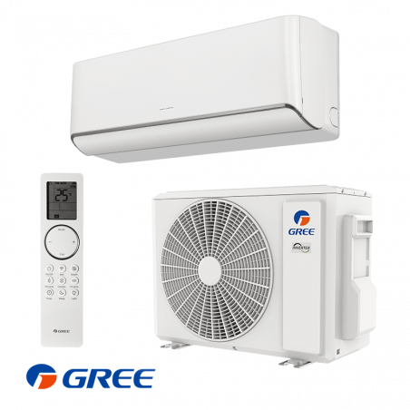 Инверторен климатик Gree Airy GWH18AVDXE-K6DNA1A, 18000 BTU, 35 м2, А+++, Wi-Fi, R-32, Бял